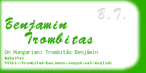 benjamin trombitas business card